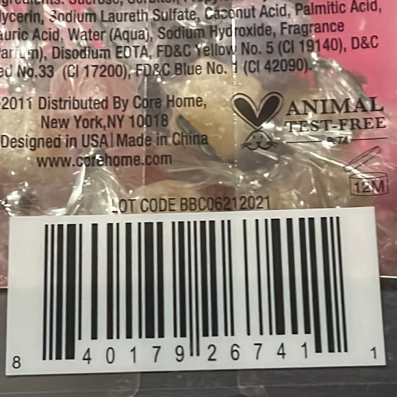 Core bamboo 30 pc sugar scrub cubes vanilla sugar, white chocolate, cranberry - Picture 6 of 9